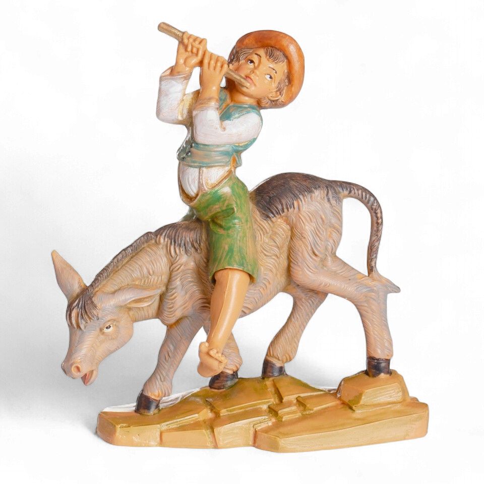 Dominic Boy with Donkey Fontanini 5" Scale