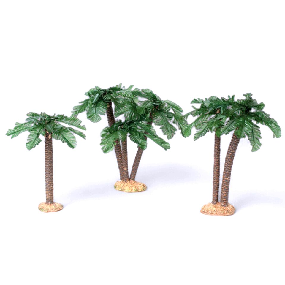 Multi Trunk Palm Trees - 3Pc Set - Fontanini 5" Scale