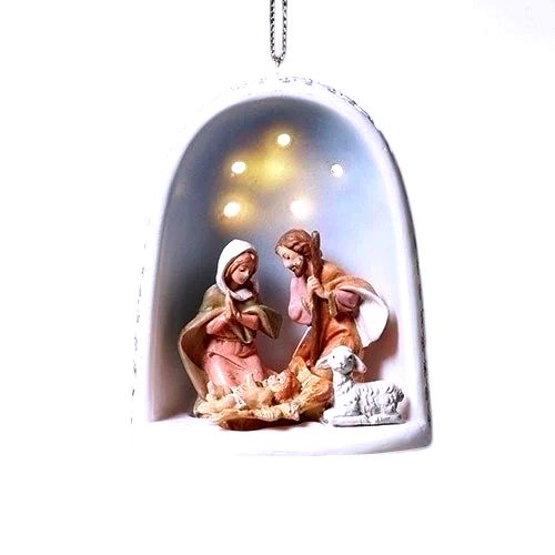 Holy Family Event Ornament -3.7"H LED