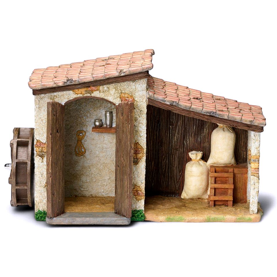 Farmhouse with Water Mill Fontanini 5" Scale