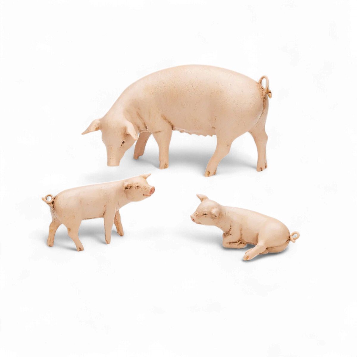 Pigs 3 Pc Set Fontanini 7.5" Scale