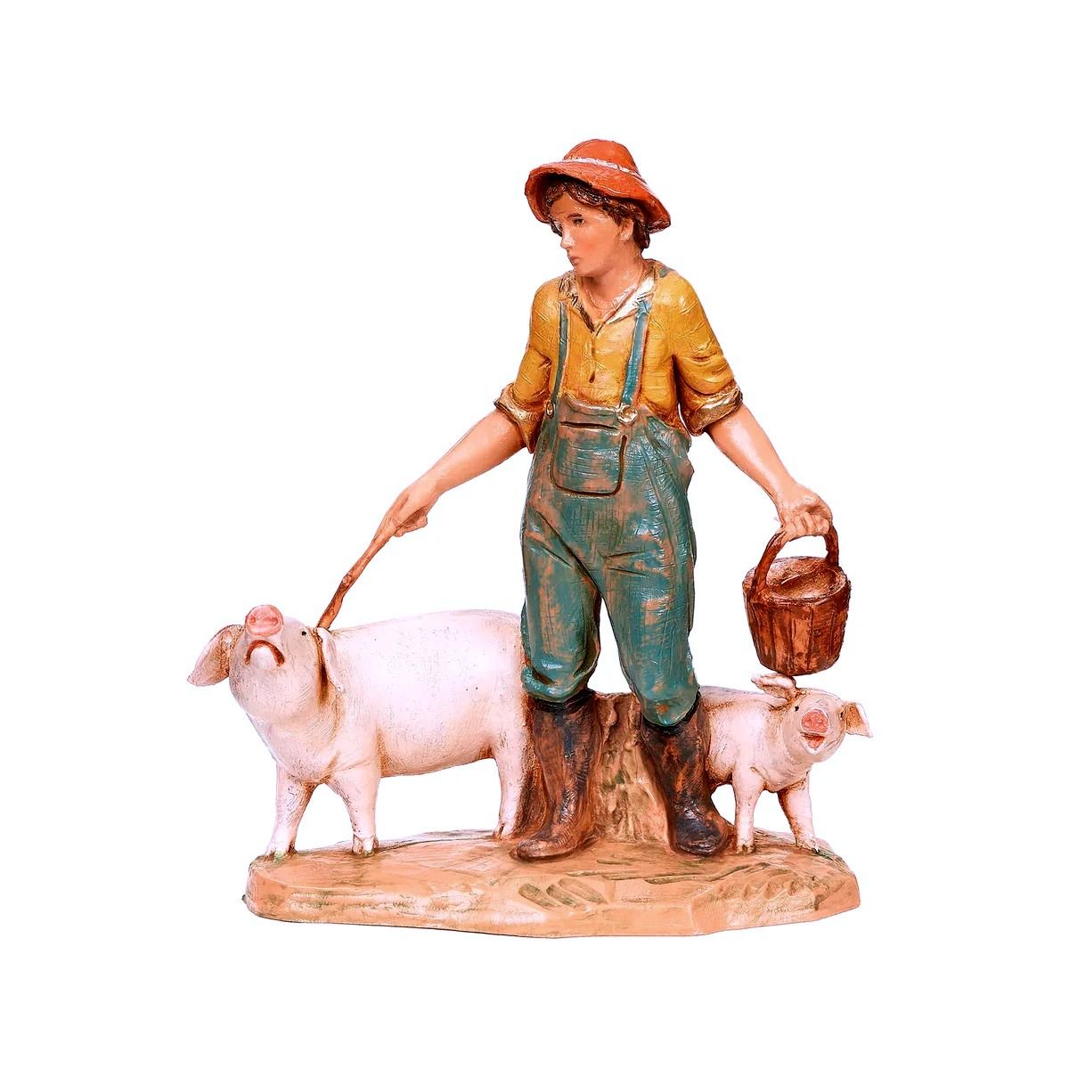 Jedediah the Pig Farmer Fontanini 5" Scale