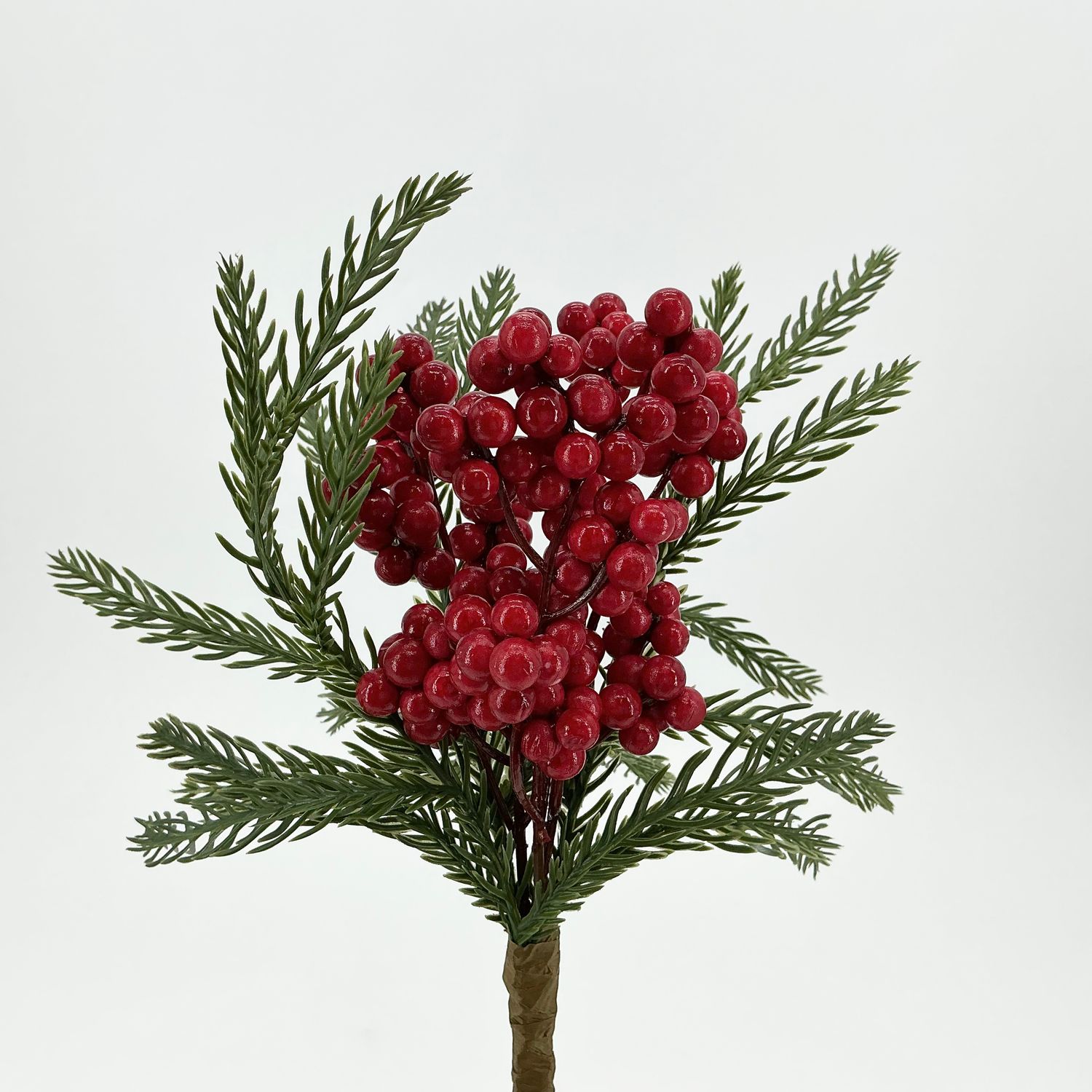 Pine W/ Berry Pick 9" - Red
