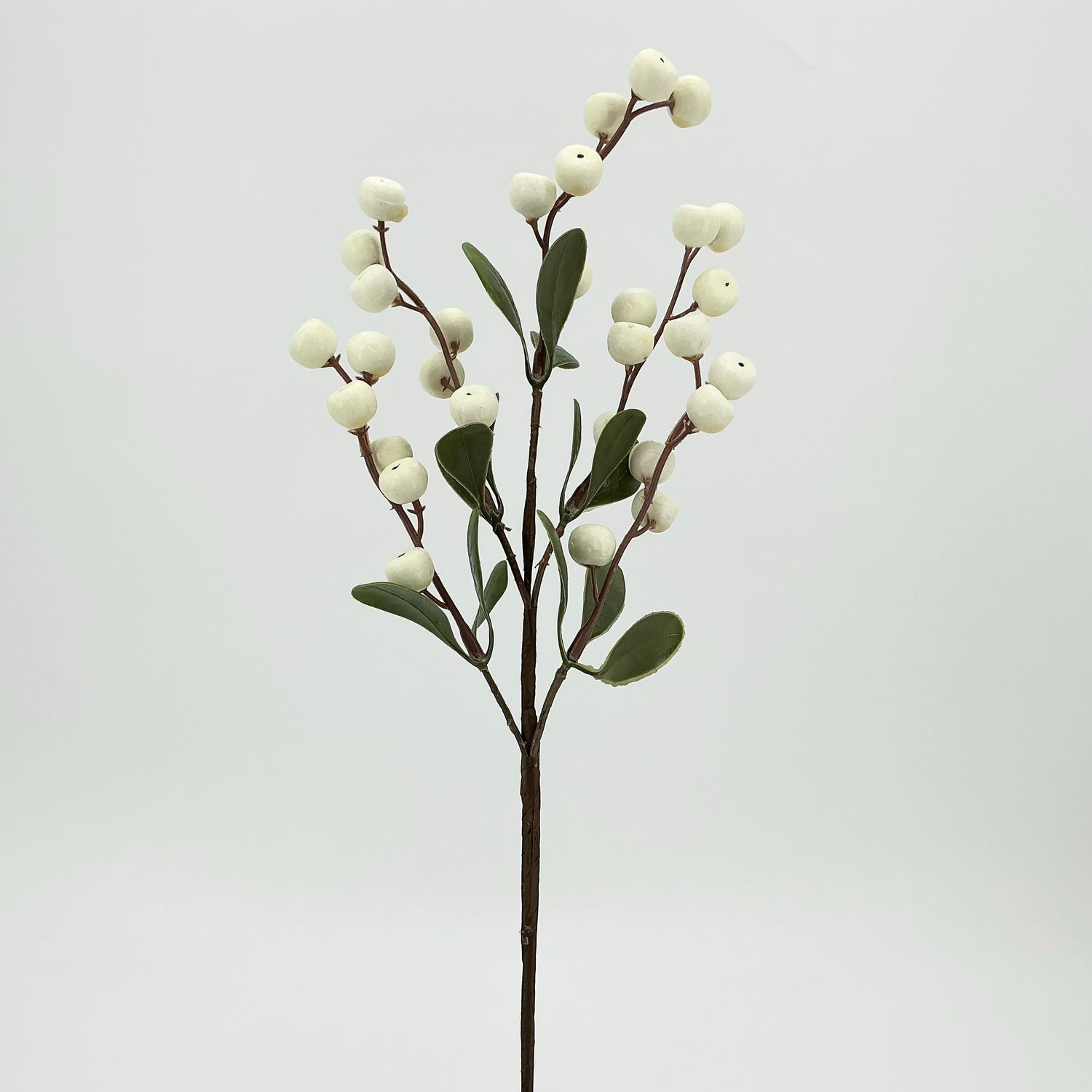 Outdoor Berry Pick W/ Leaves 15" - White