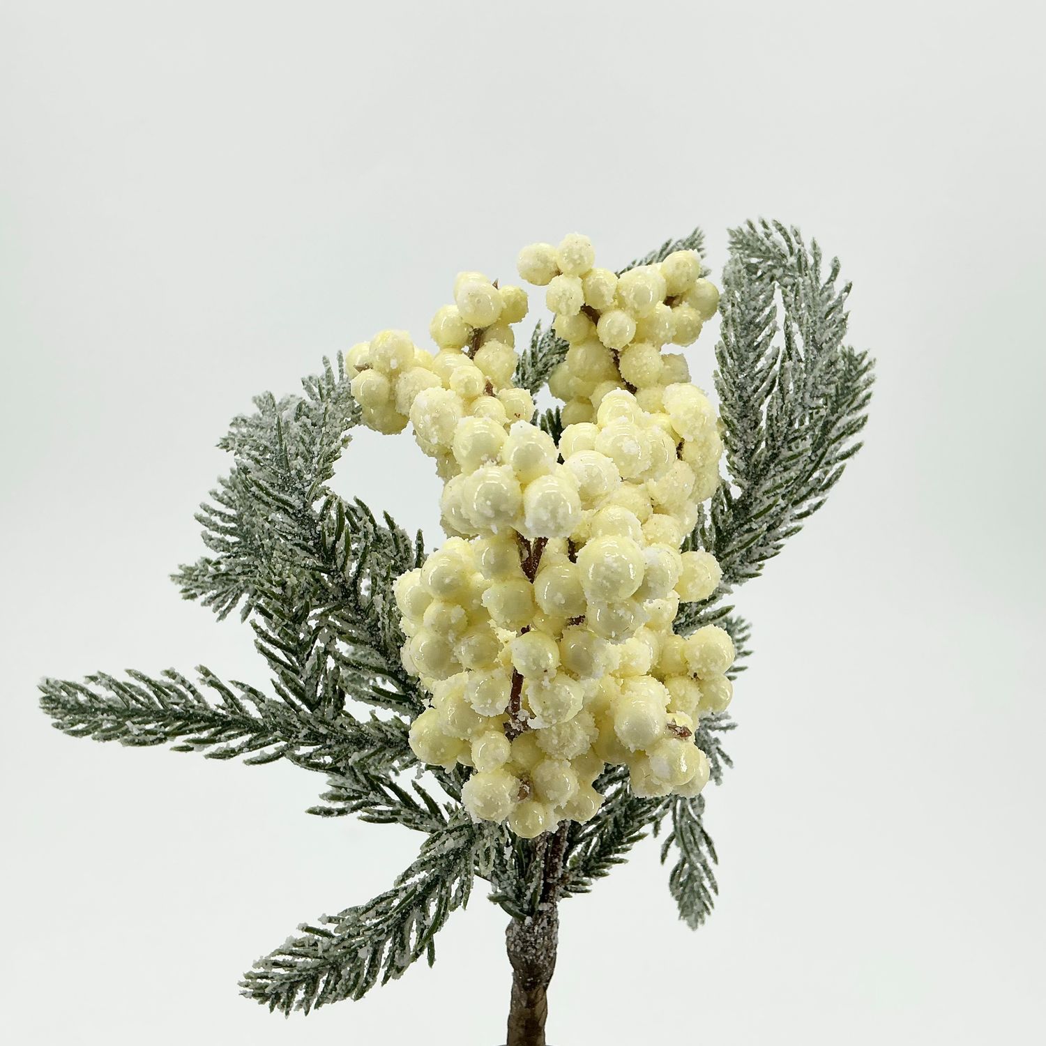 Iced Pine Berry Pick 9" - Cream