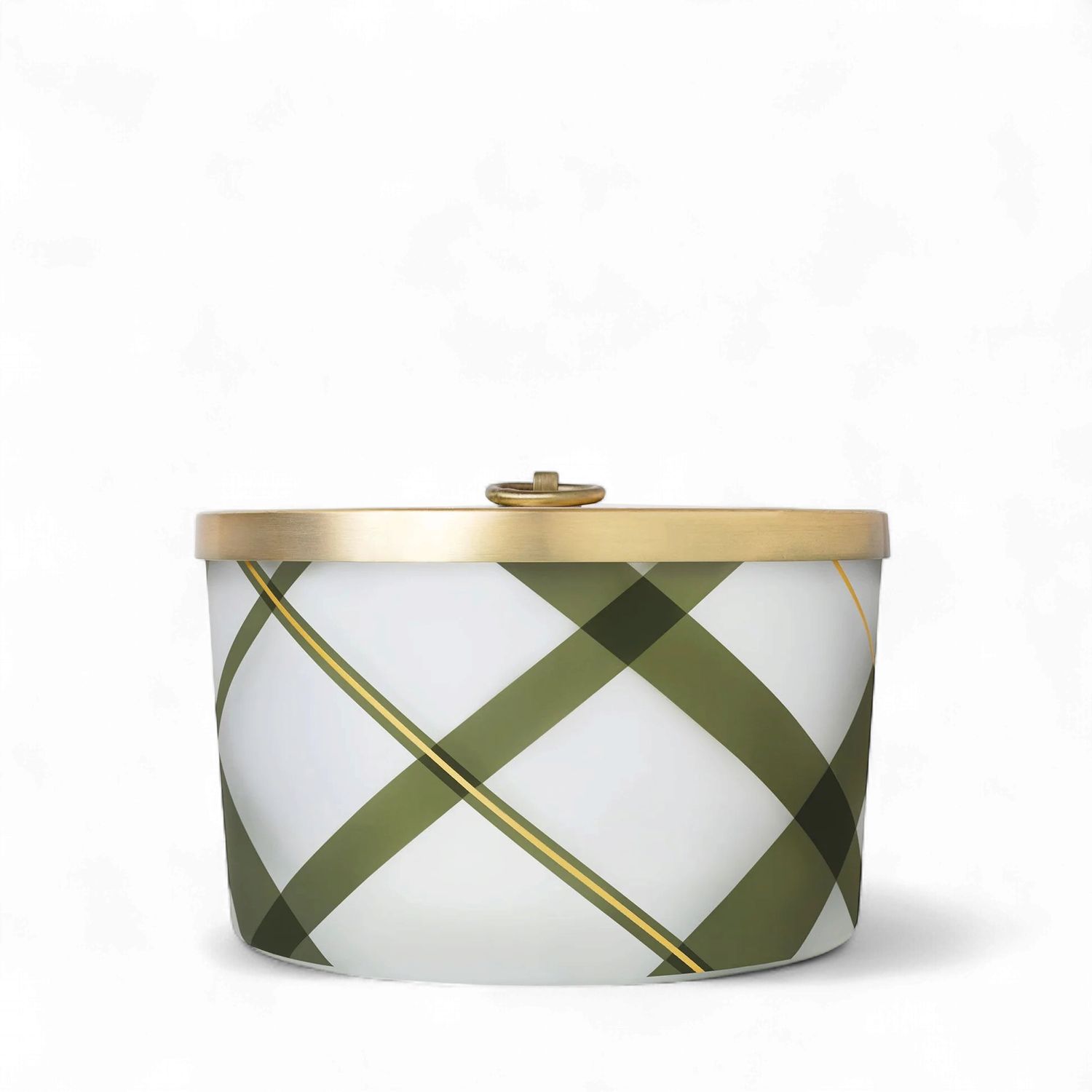 Frasier Fir Large Frosted Plaid Candle