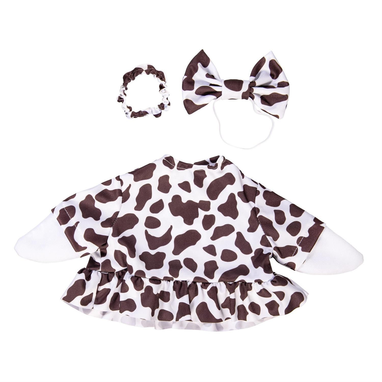 Giddy the Porch Goose Outfit - Cow Print Gown