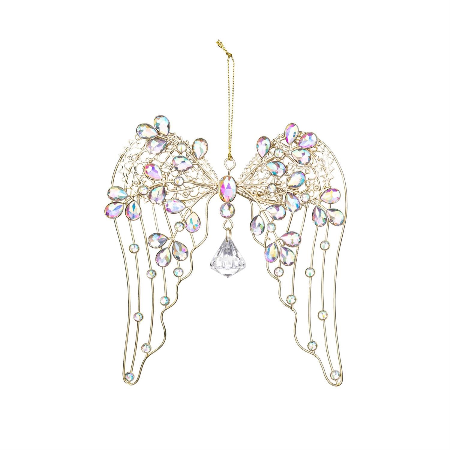 Beaded Angel Wing Suncatcher 2 Styles - Sold Individually