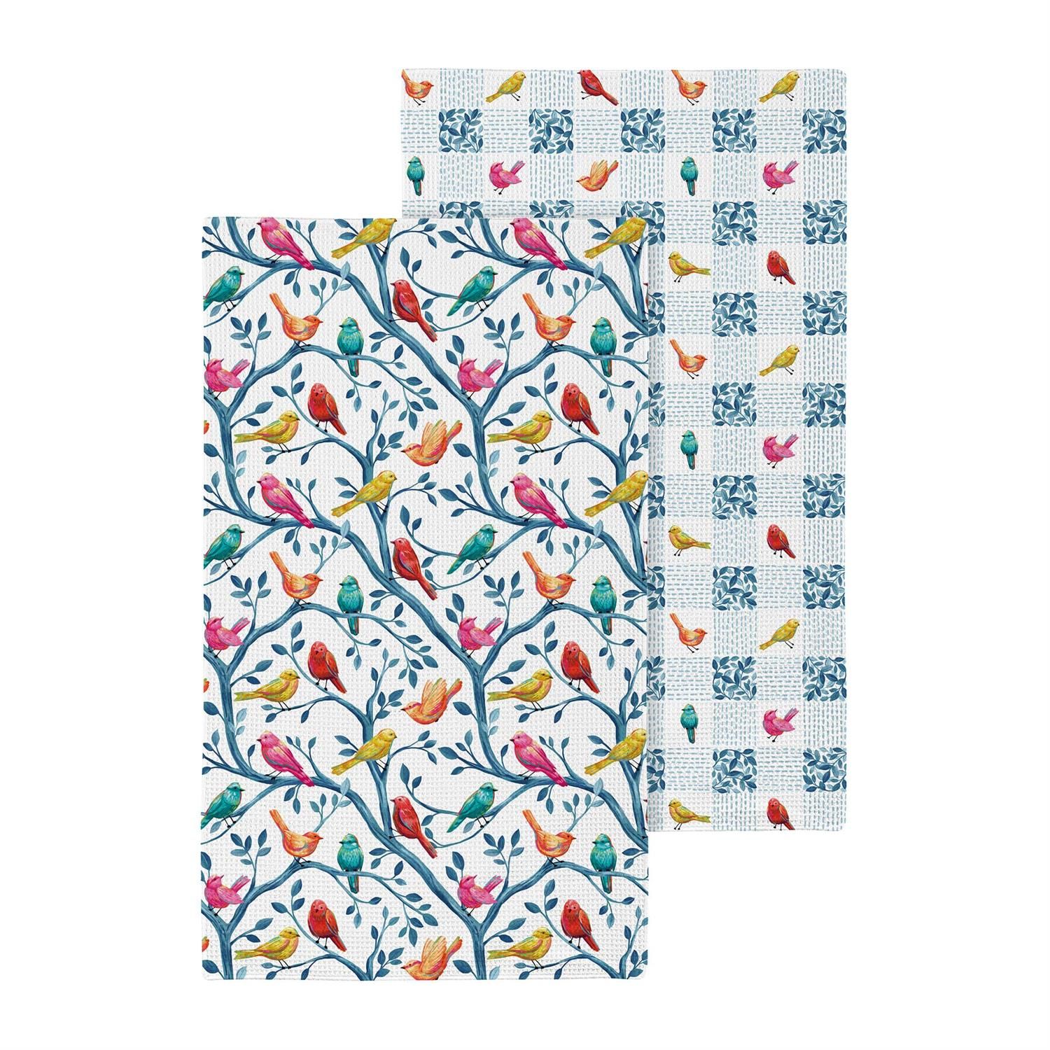Quick Dry Kitchen Towel Fantasical Birds