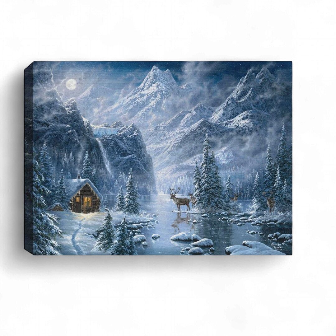 Mini Lighted Canvas 8" X 6" - Nordic Night