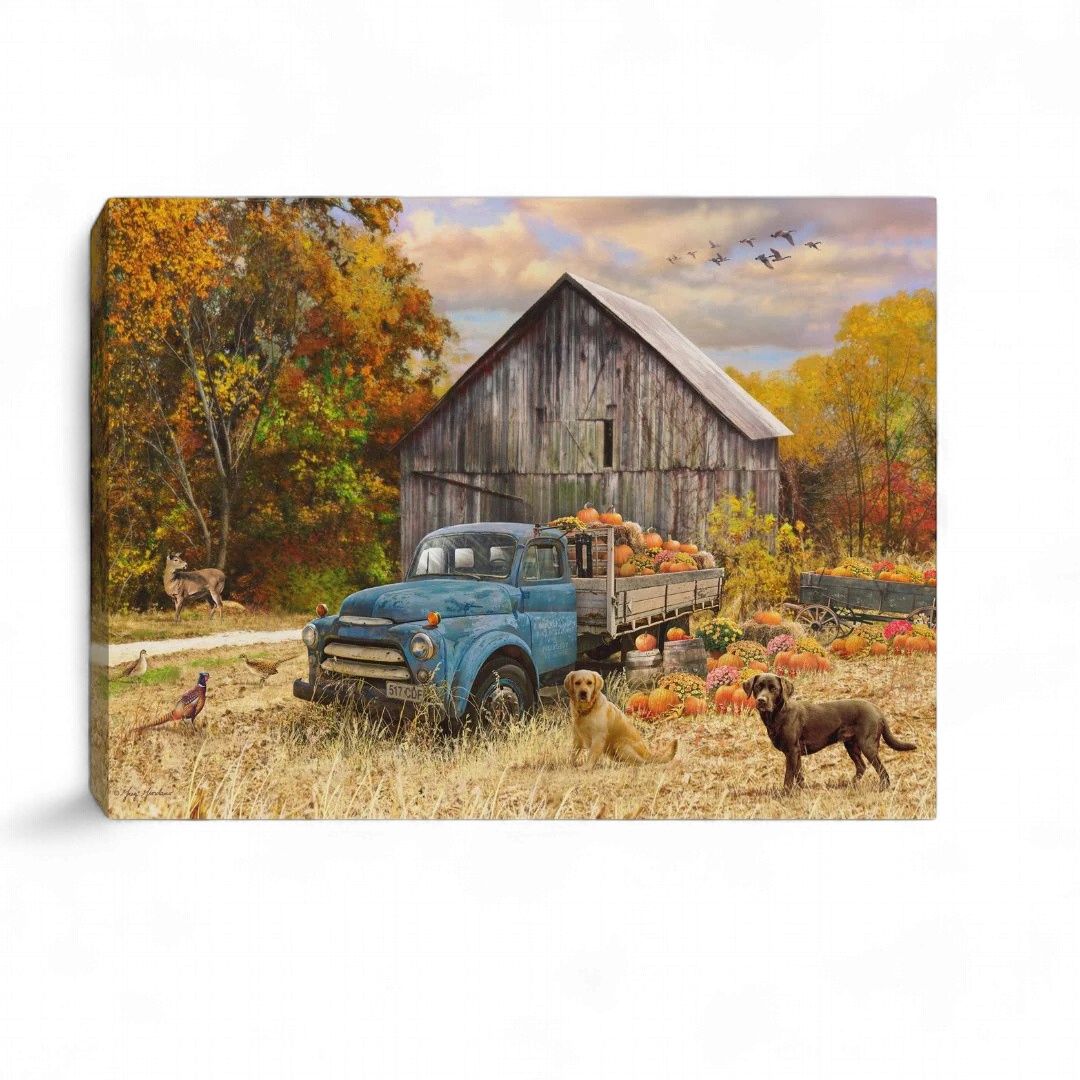 Mini Lighted Canvas 8" X 6" - Harvest Day