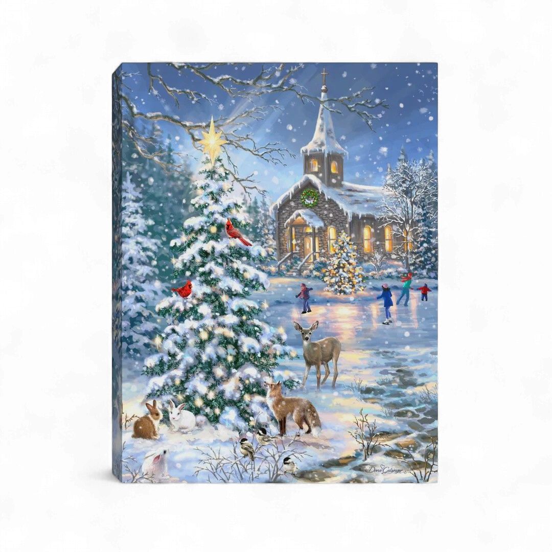 Mini Lighted Canvas 8" X 6" - Rejoice