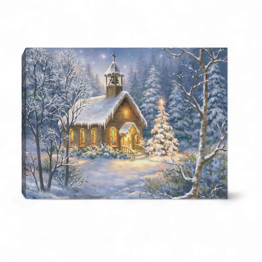 Mini Lighted Canvas 8" X 6" - The Chapel