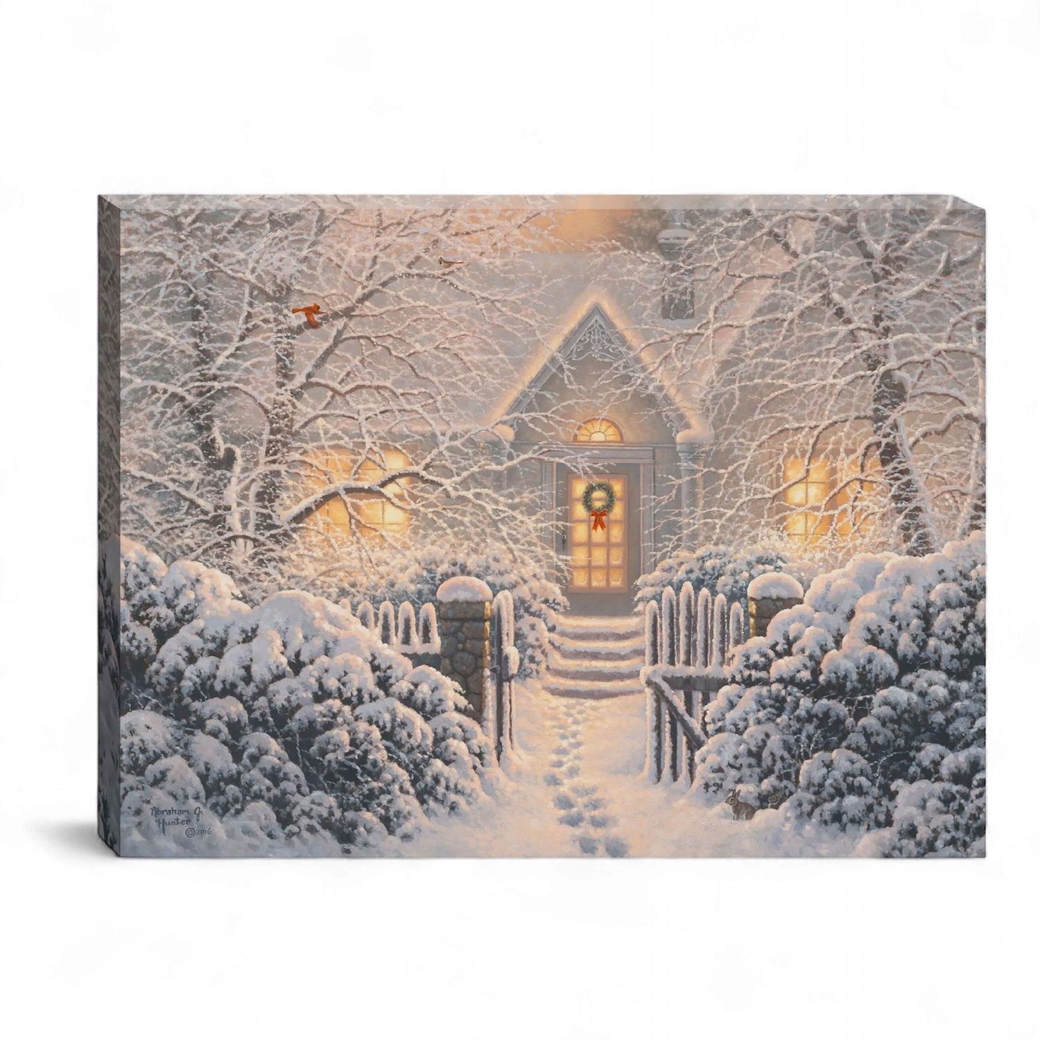 Mini Lighted Canvas 8" X 6" - Winter Wonderland