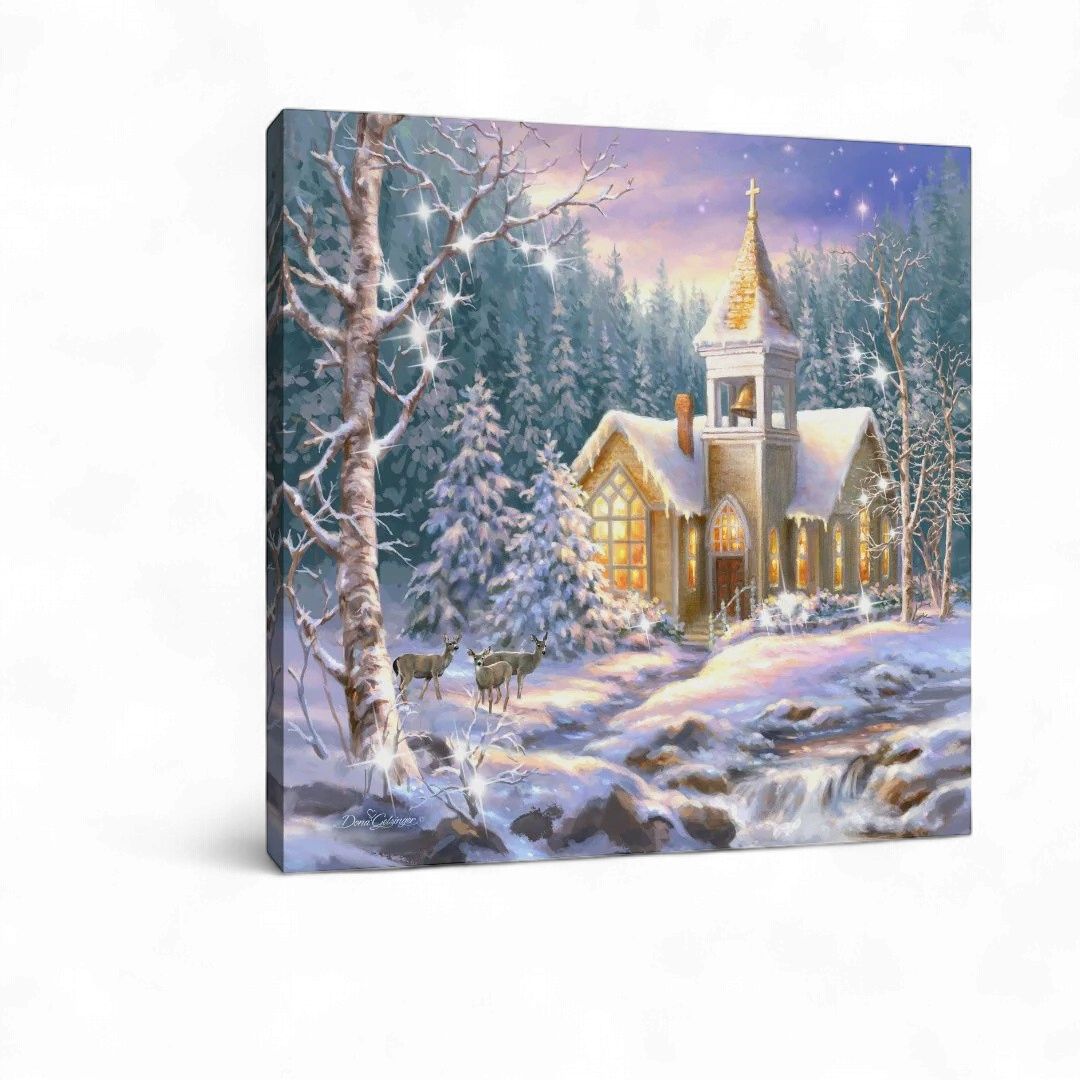 Pizazz Print 10" X 10" - Christmas Chapel