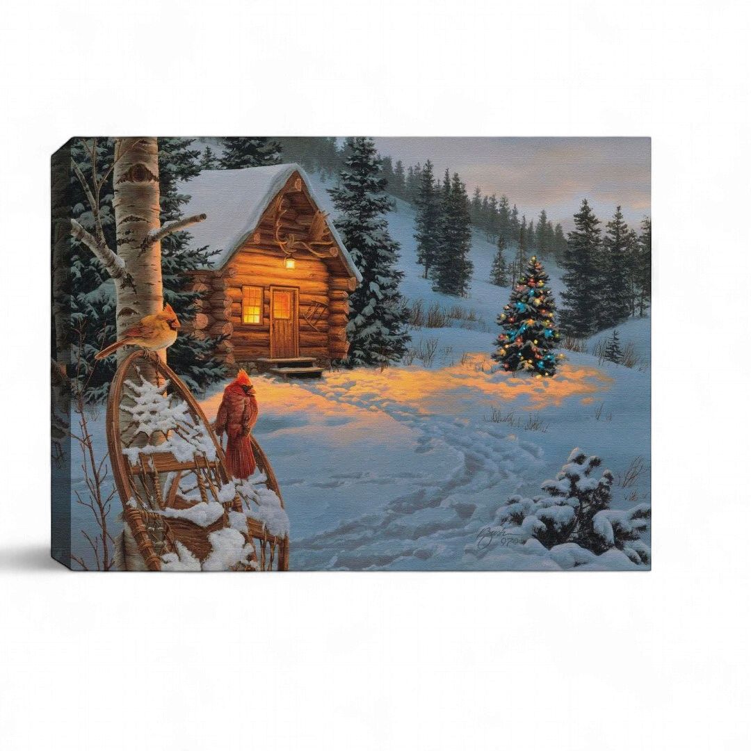 Mini Lighted Canvas 8" X 6" - Winter Colors