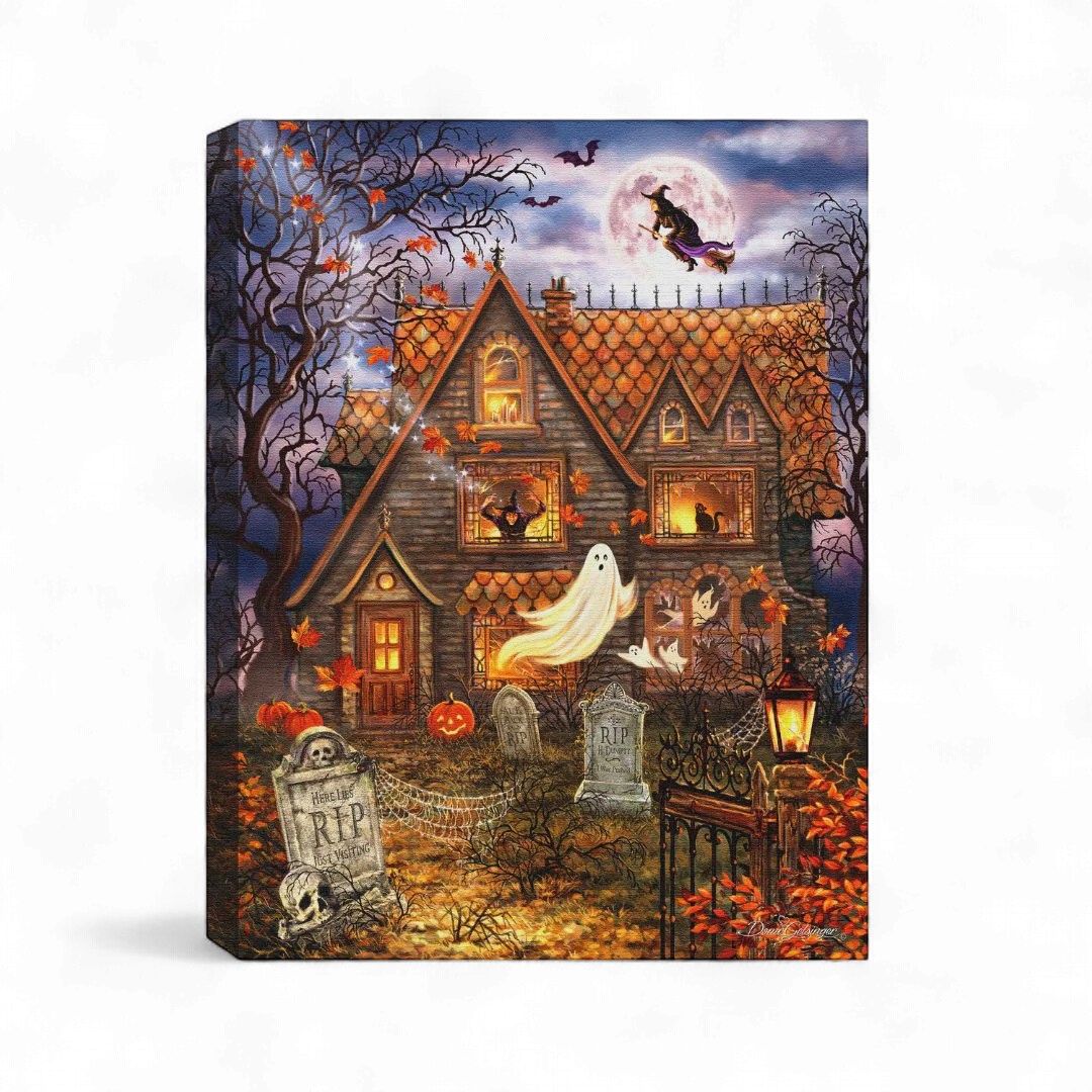 Mini Lighted Canvas 8" X 6" - Mystery Mansion