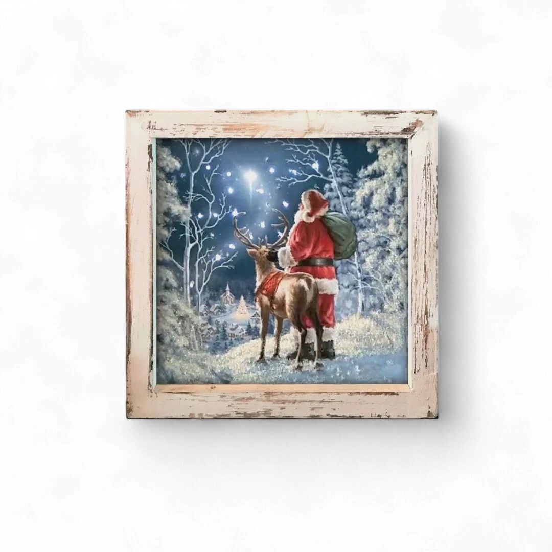 Lighted Shadow Box Starry Night