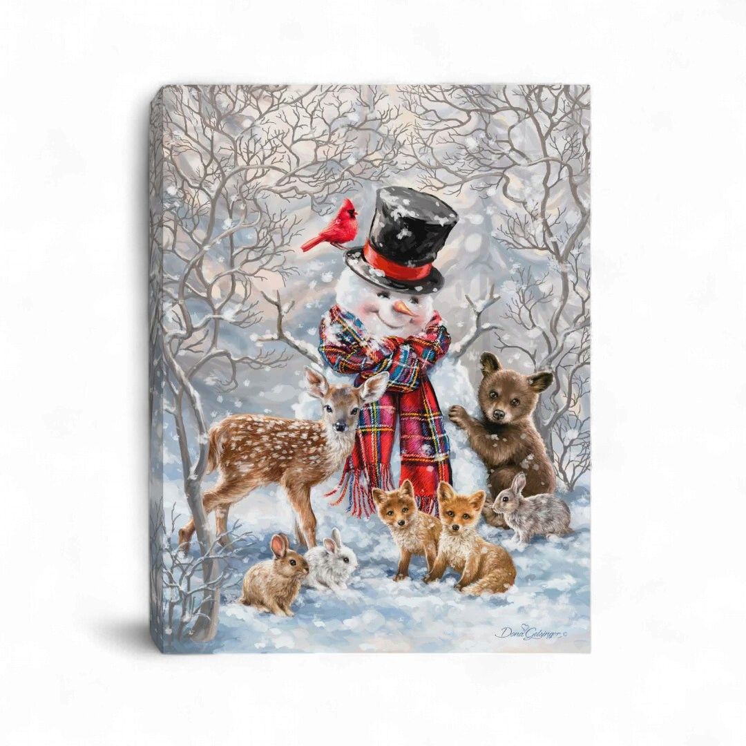 Mini Lighted Canvas 8" X 6" - Forest Friends