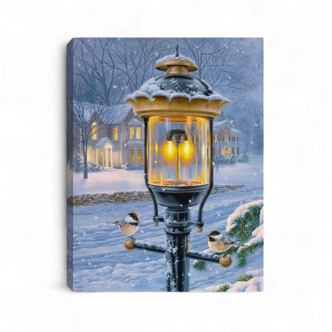 Mini Lighted Canvas 8" X 6" - Warmth Of Winter