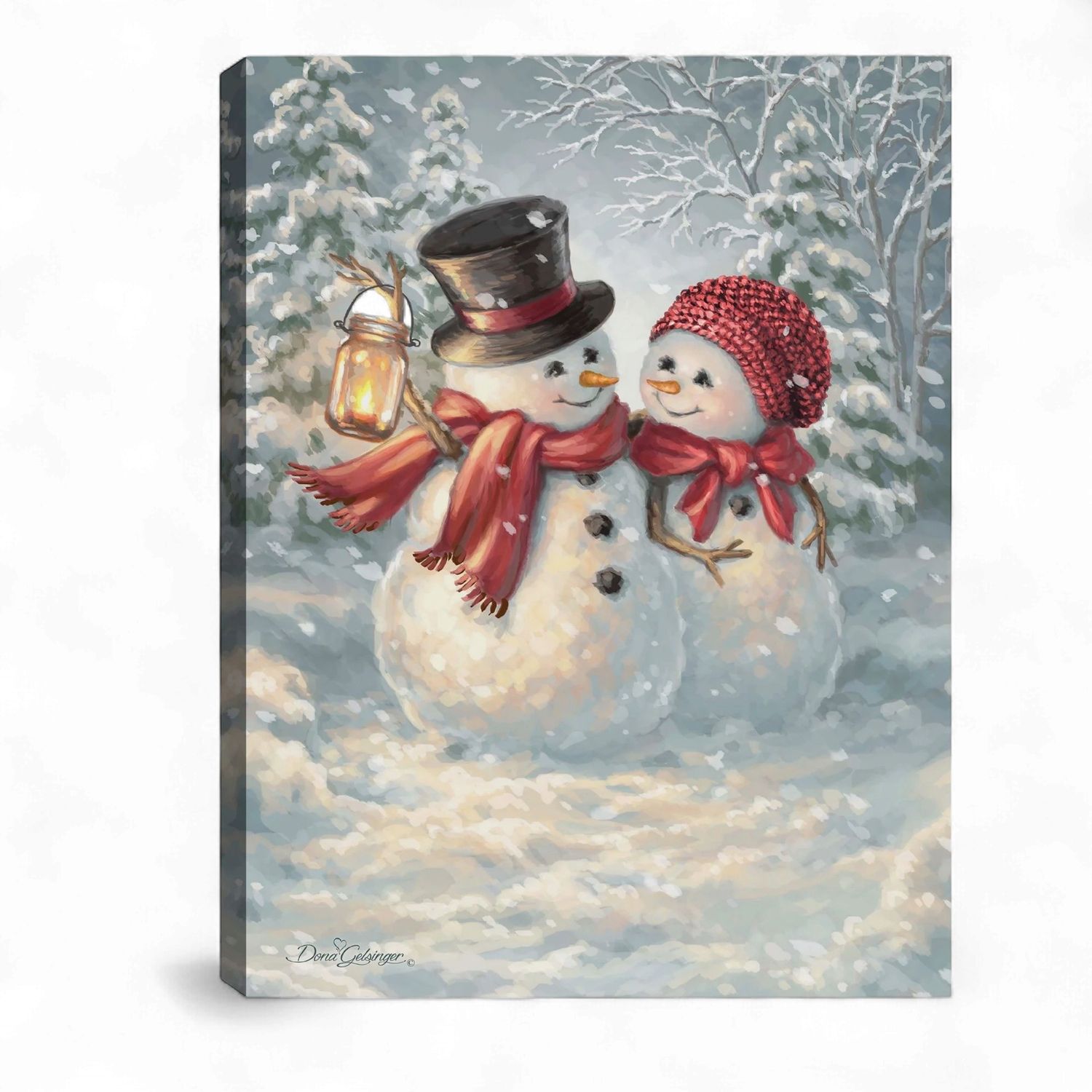 Mini Lighted Canvas 8" X 6" - Snow Much In Love