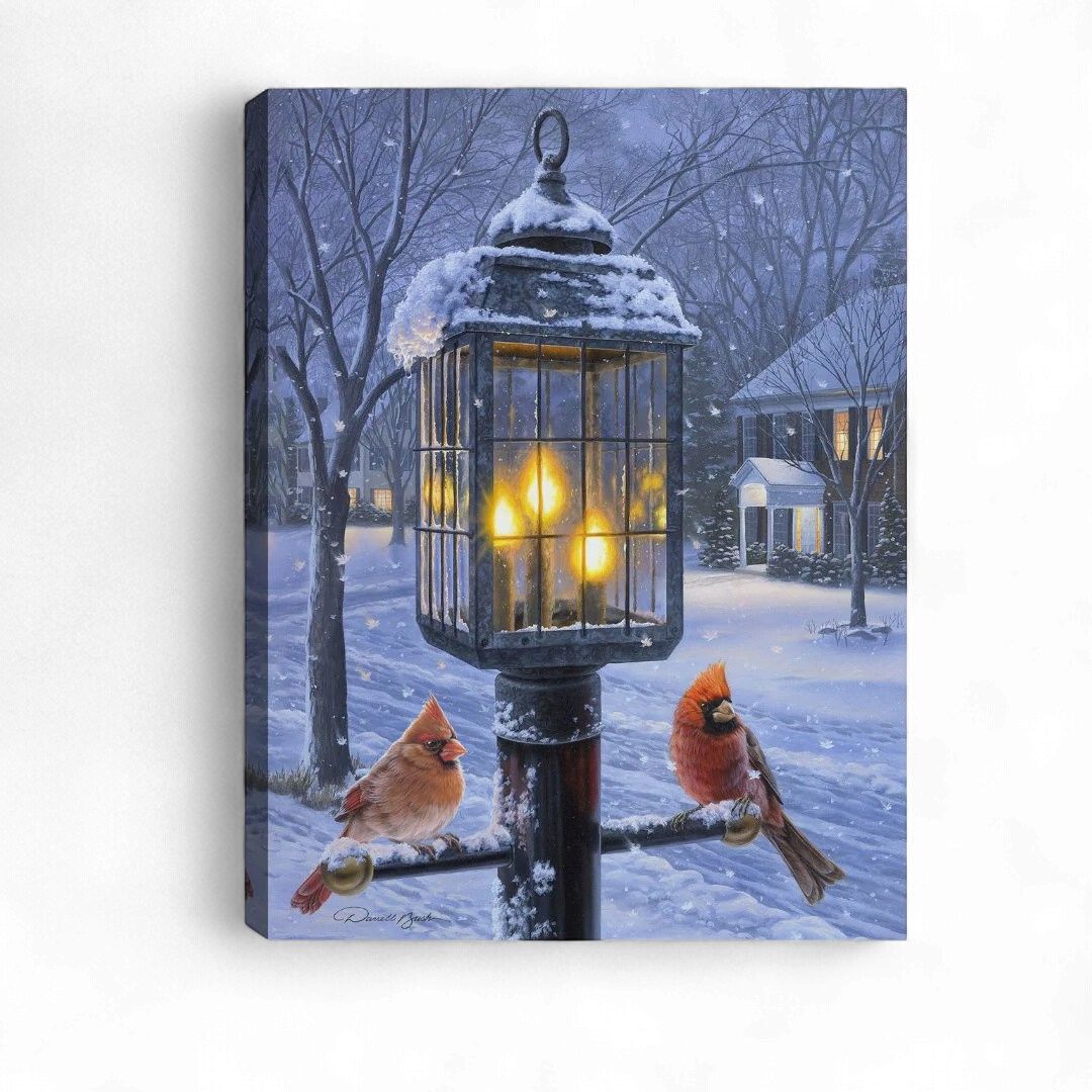 Mini Lighted Canvas 8" X 6" - Winter Peace