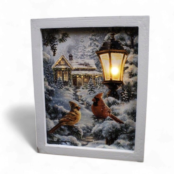 Lighted Shadow Box All Is Calm