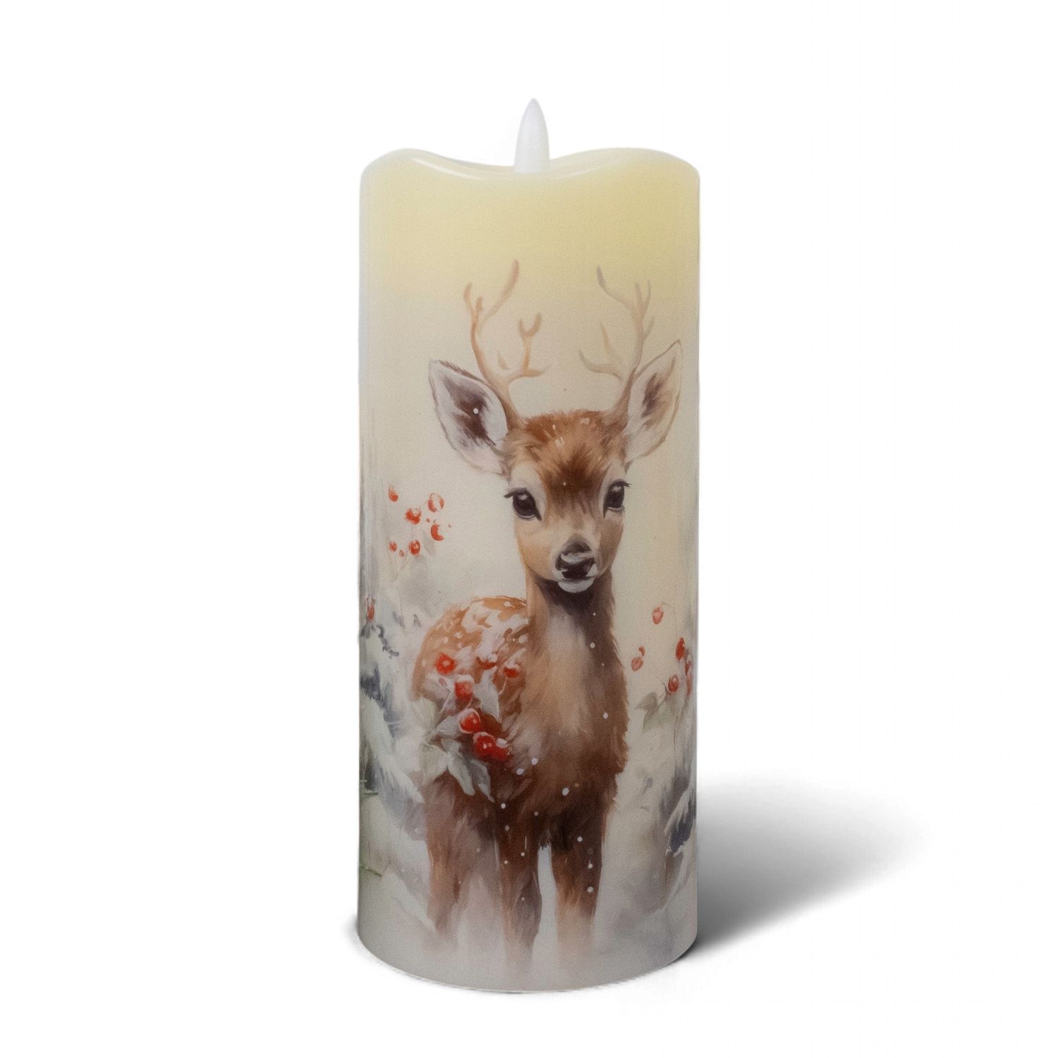 Fiber Optic Candle Winter Fawns