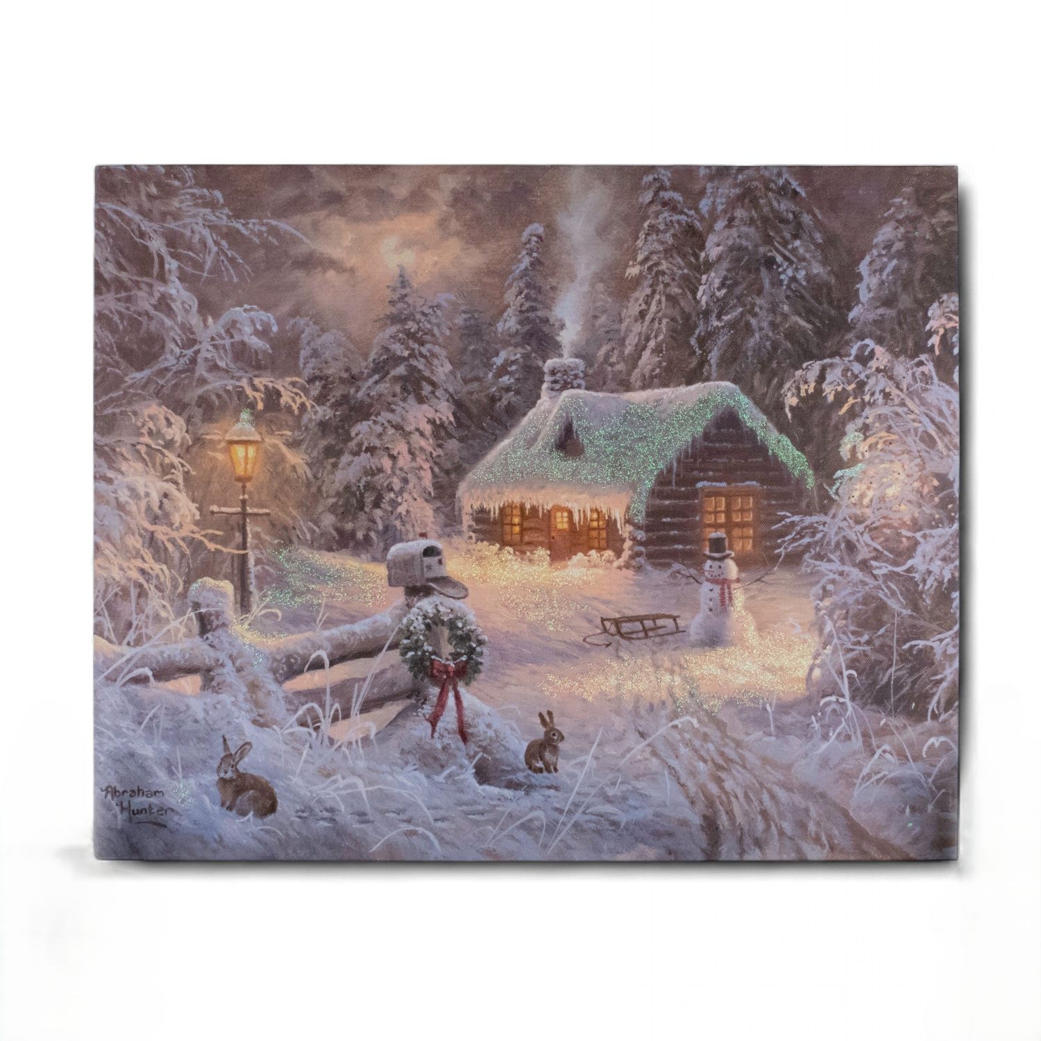 Lighted Canvas 16" X 20" - Holiday Home