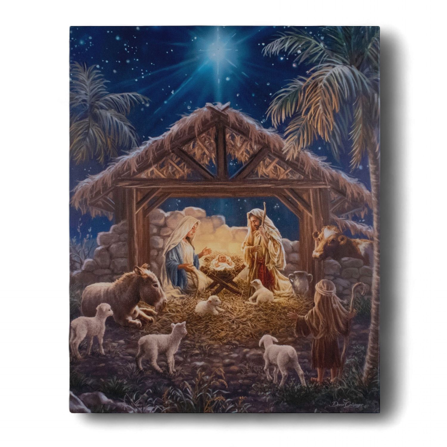 Lighted Canvas 16" X 20" - Oh Night Divine