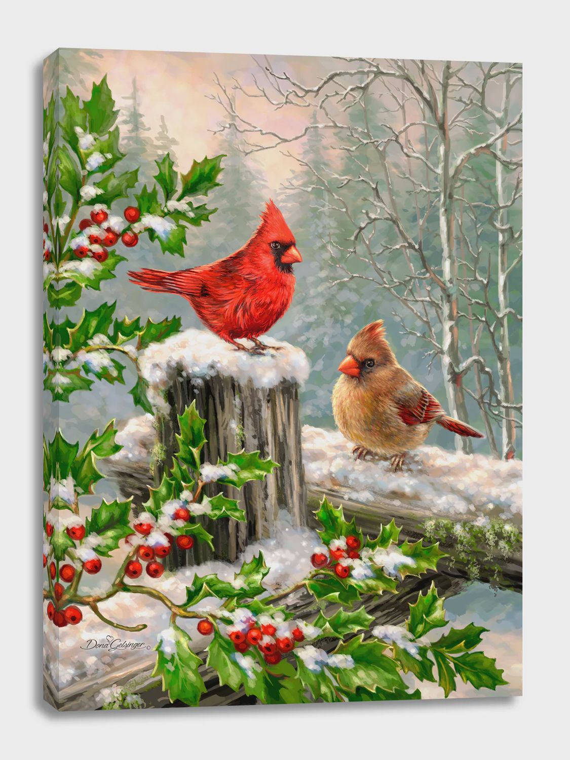 Canvas Wall Art 24" X 36" - Winter Visitors