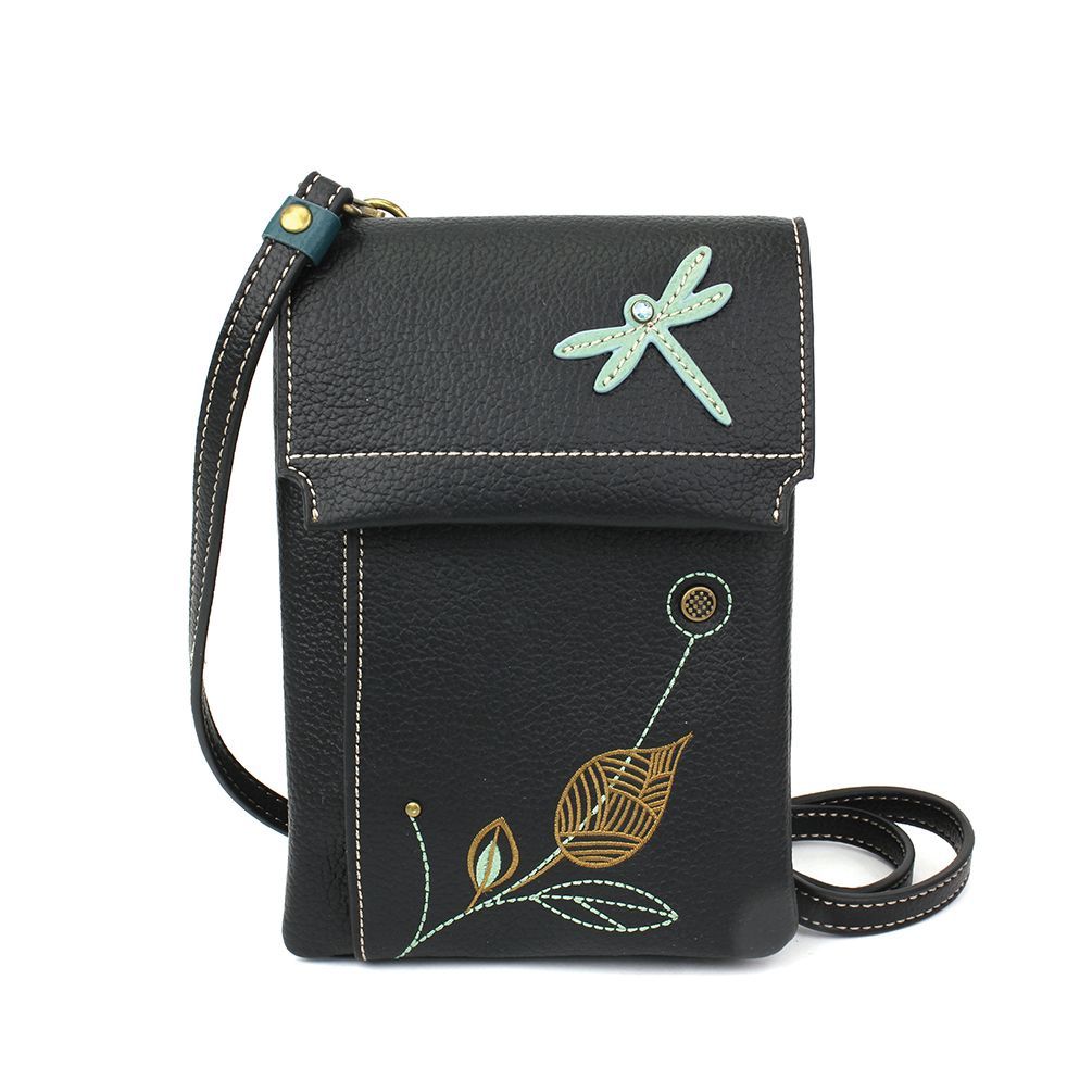 Criss Cellphone Crossbody - Rfid Dragonfly - Black