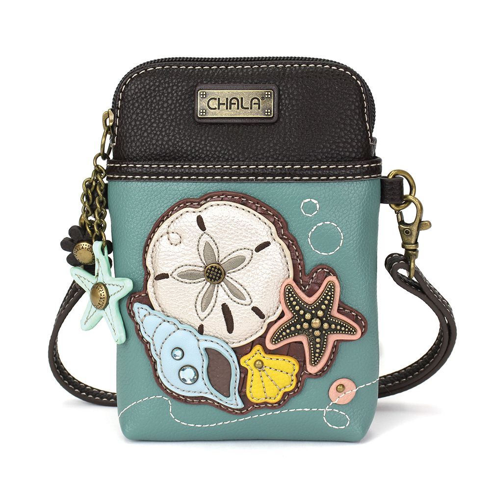 Cellphone Crossbody - Sand Dollar - Teal