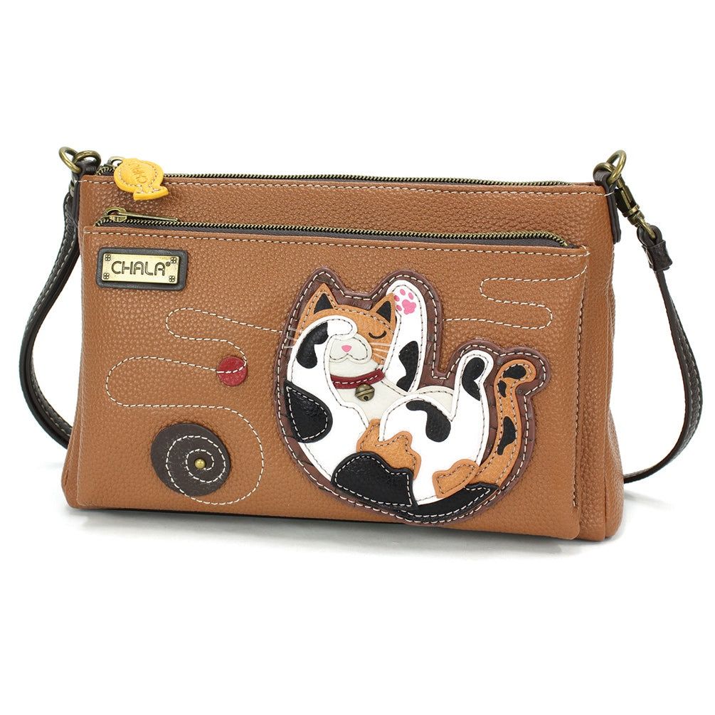 Deluxe Crossbody - Calico Cat - Brown