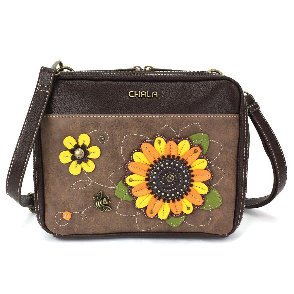 Companion Organizer Crossbody - Sunflower - Brown