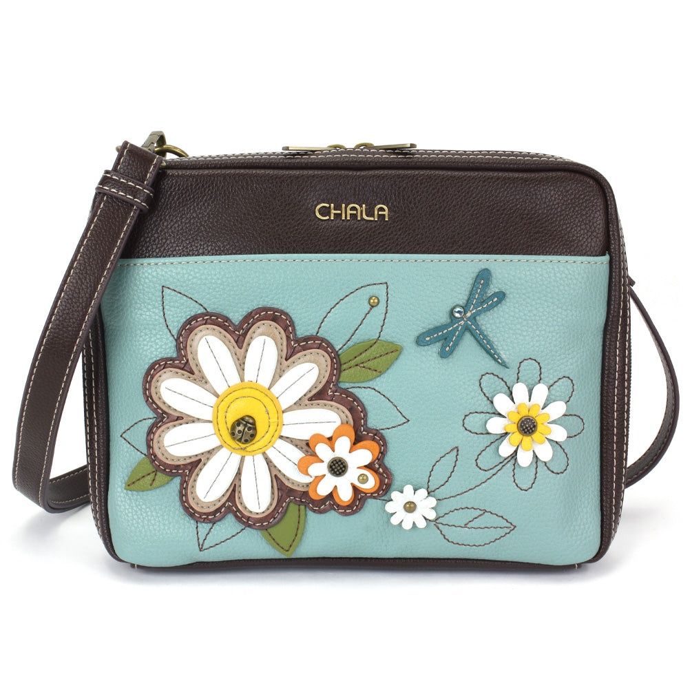 Companion Organizer Crossbody - Daisy - Blue