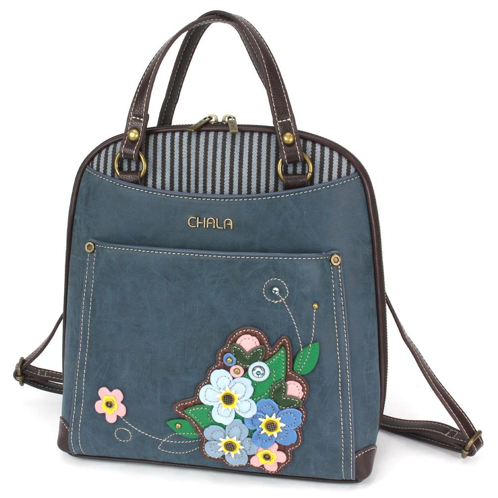 Convertible Backpack Purse - Forget Me Not  - Blue