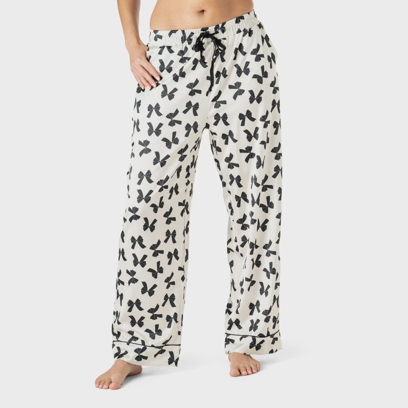 Bow So Lovely Satin Pajama Pants