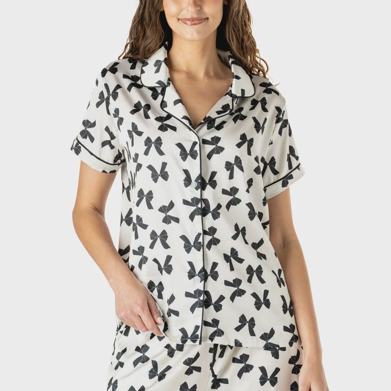 Bow So Lovely Satin Pajama Top