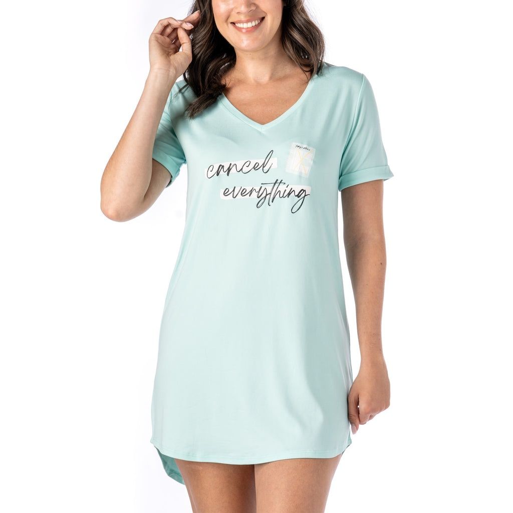 Cancel Everything Sleep Shirt, Size: Small/Medium