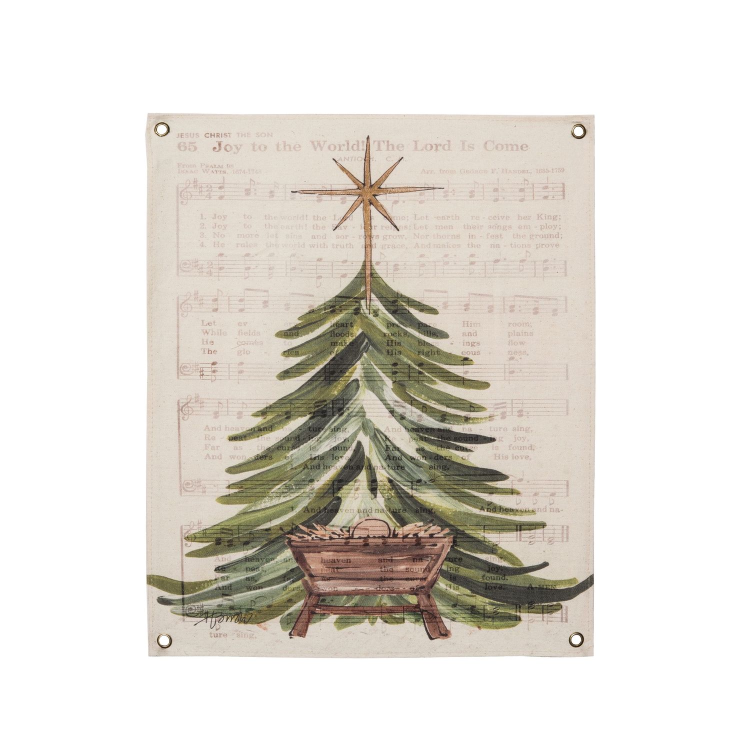 Tree Manger Fabric Wall Art 19" X 23"