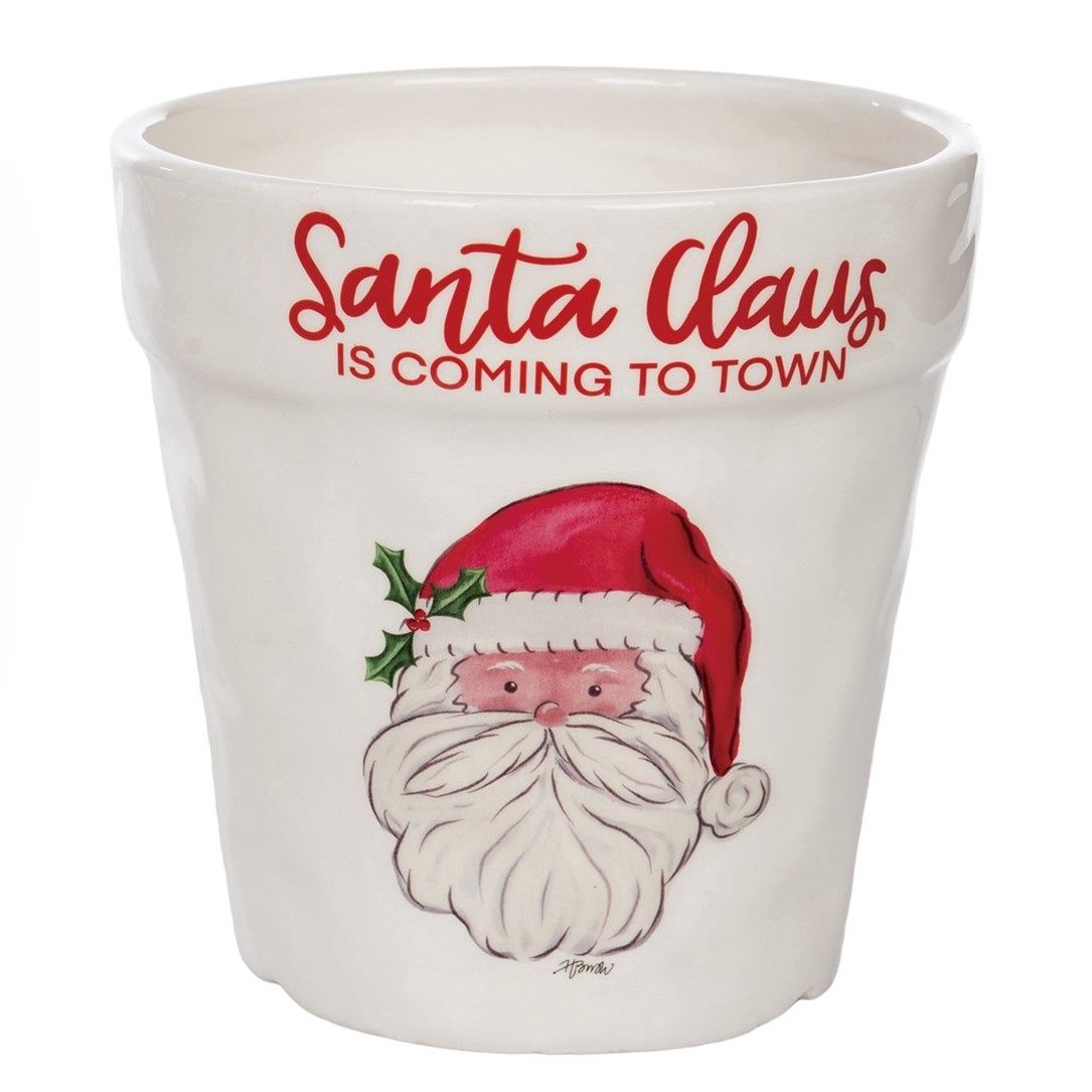Ceramic Santa Pot - 2 Sizes Available Small &amp; Large - Sold Individually