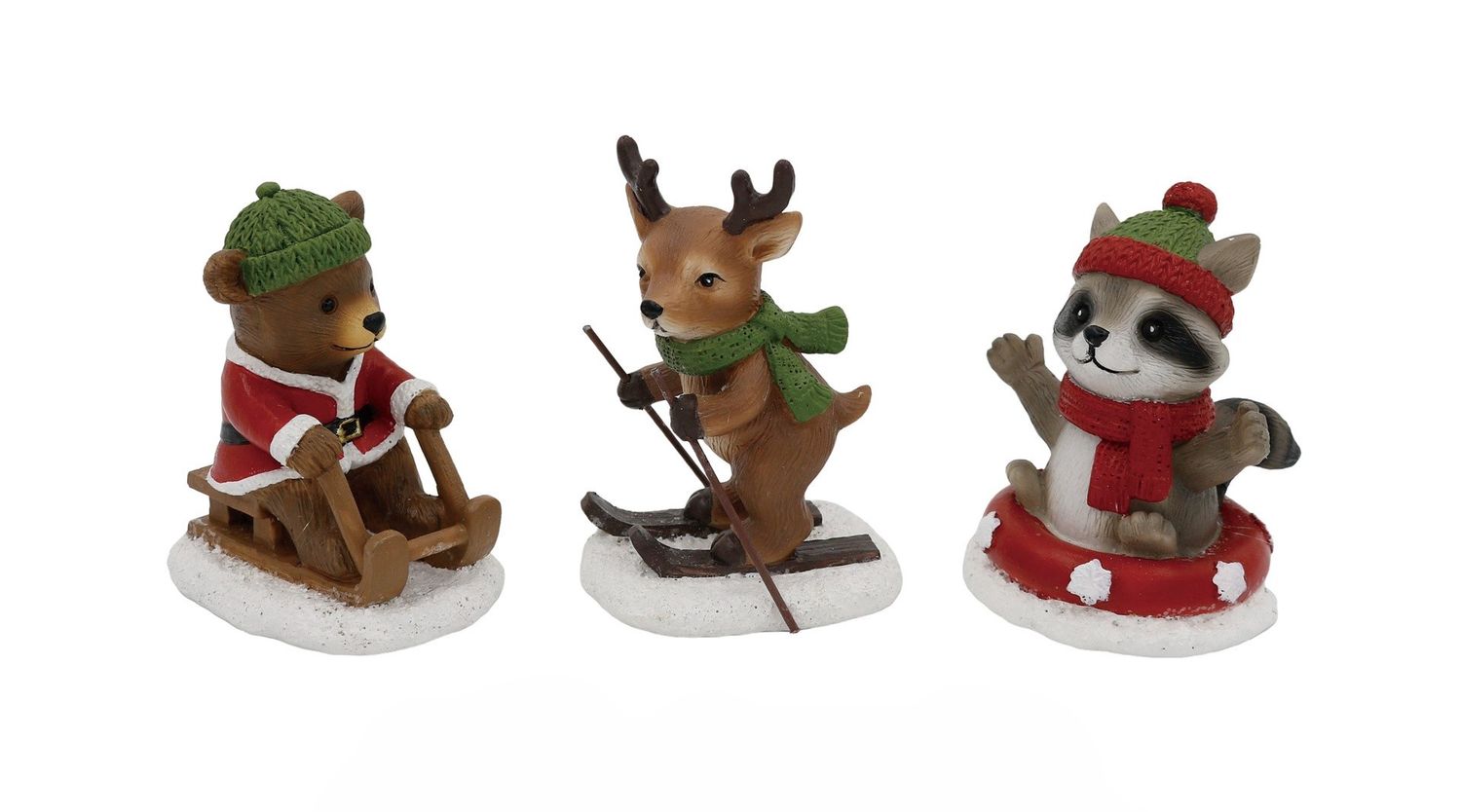 Resin Snow Fun Animal 4" - 3 Styles - Sold Individually