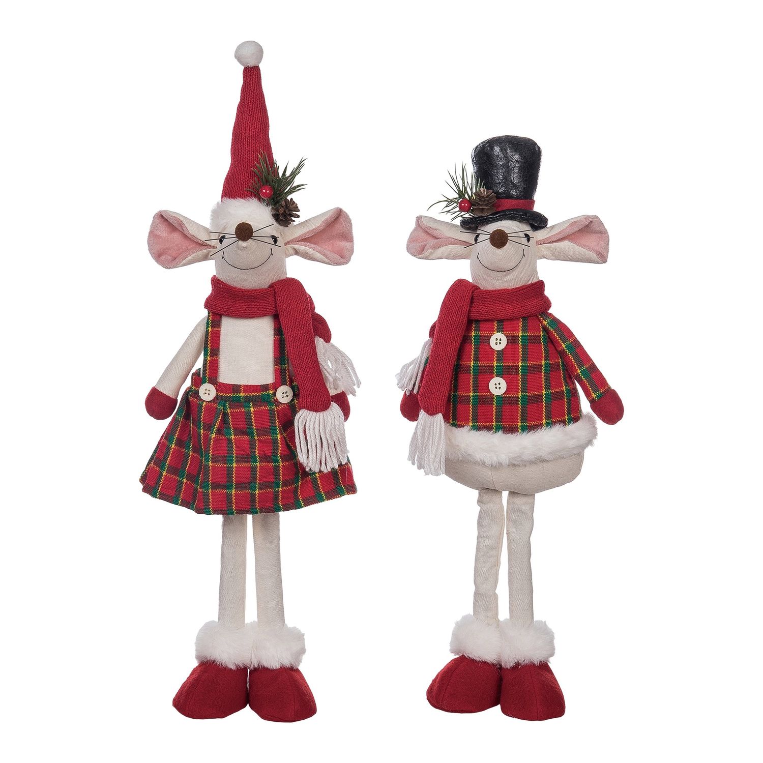 Plush Standing Merry Mouse 20" - 2 Styles - Sold Individually