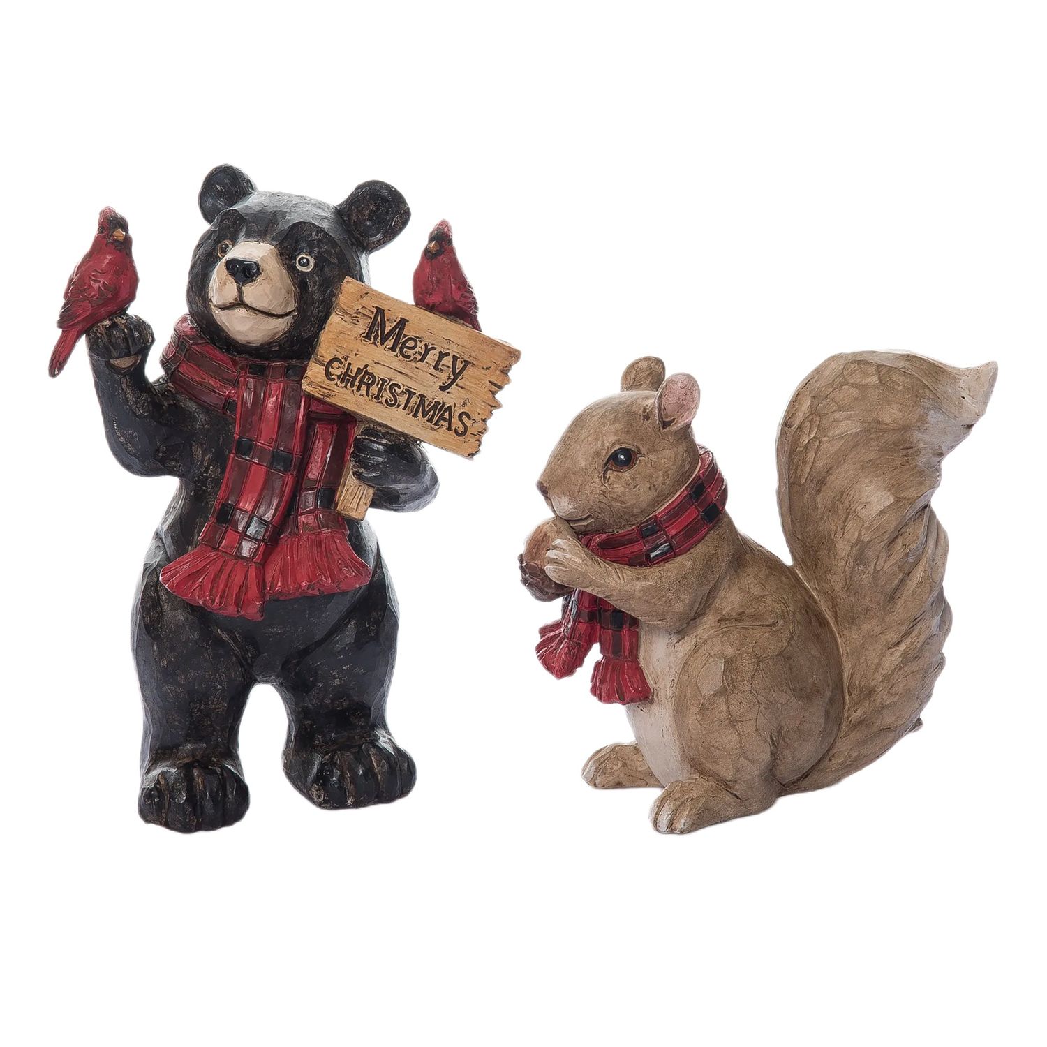 Woodland Holiday Animal Figurine 6" - 2 Styles - Sold Individually