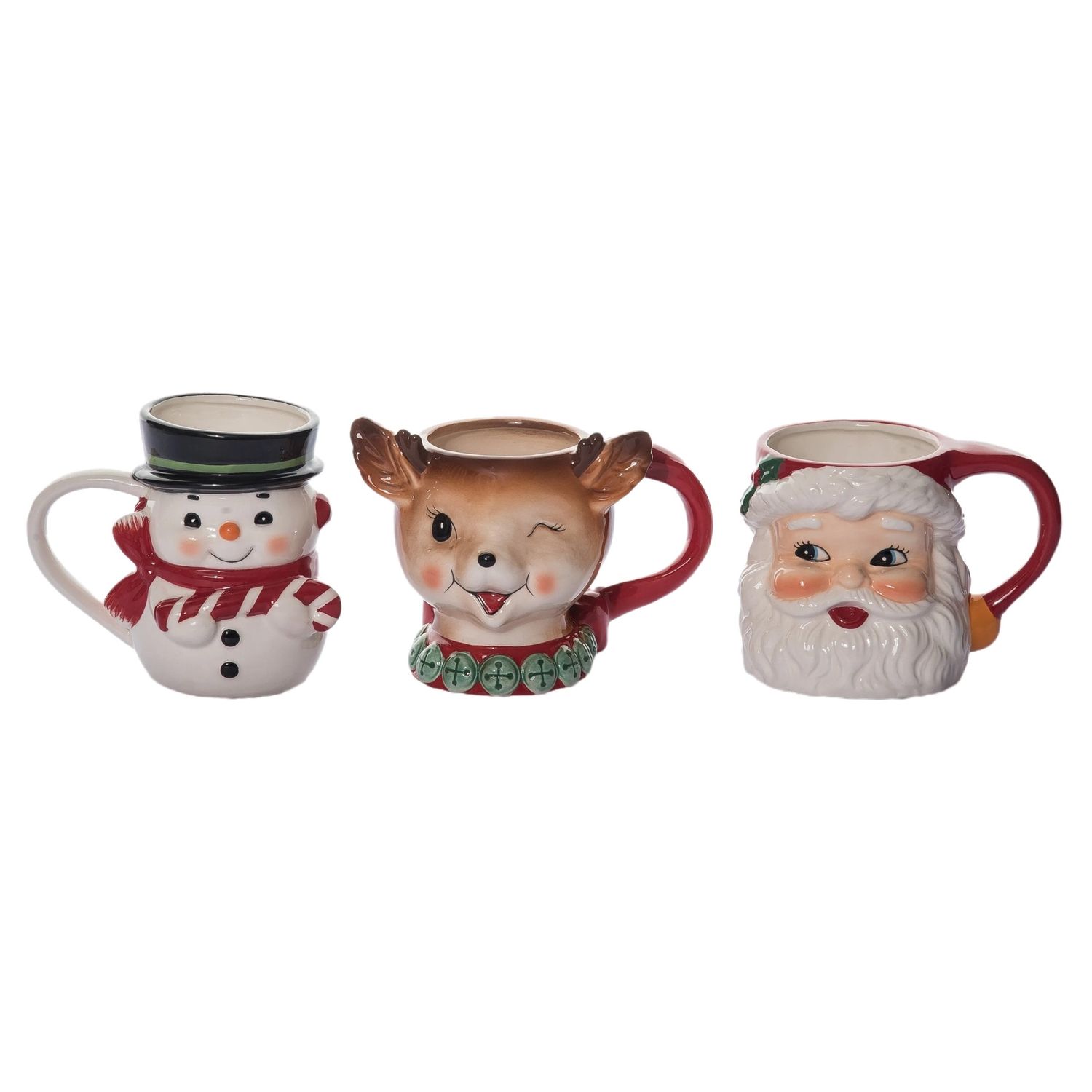 Vintage Christmas Mug 5" - 3 Styles - Sold Individually