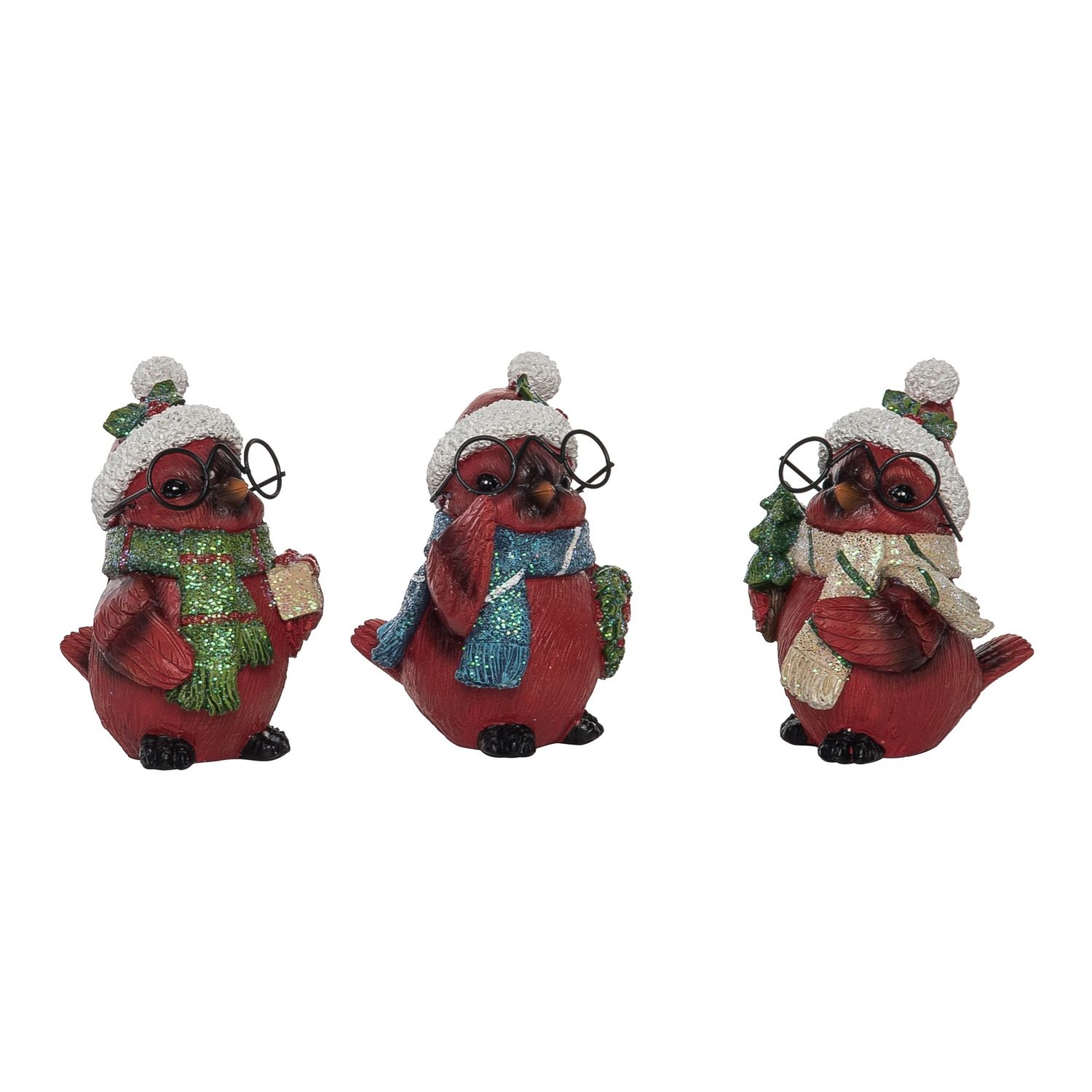 Studious Cardinal Figurine 5" - 3 Styles - Sold Individually