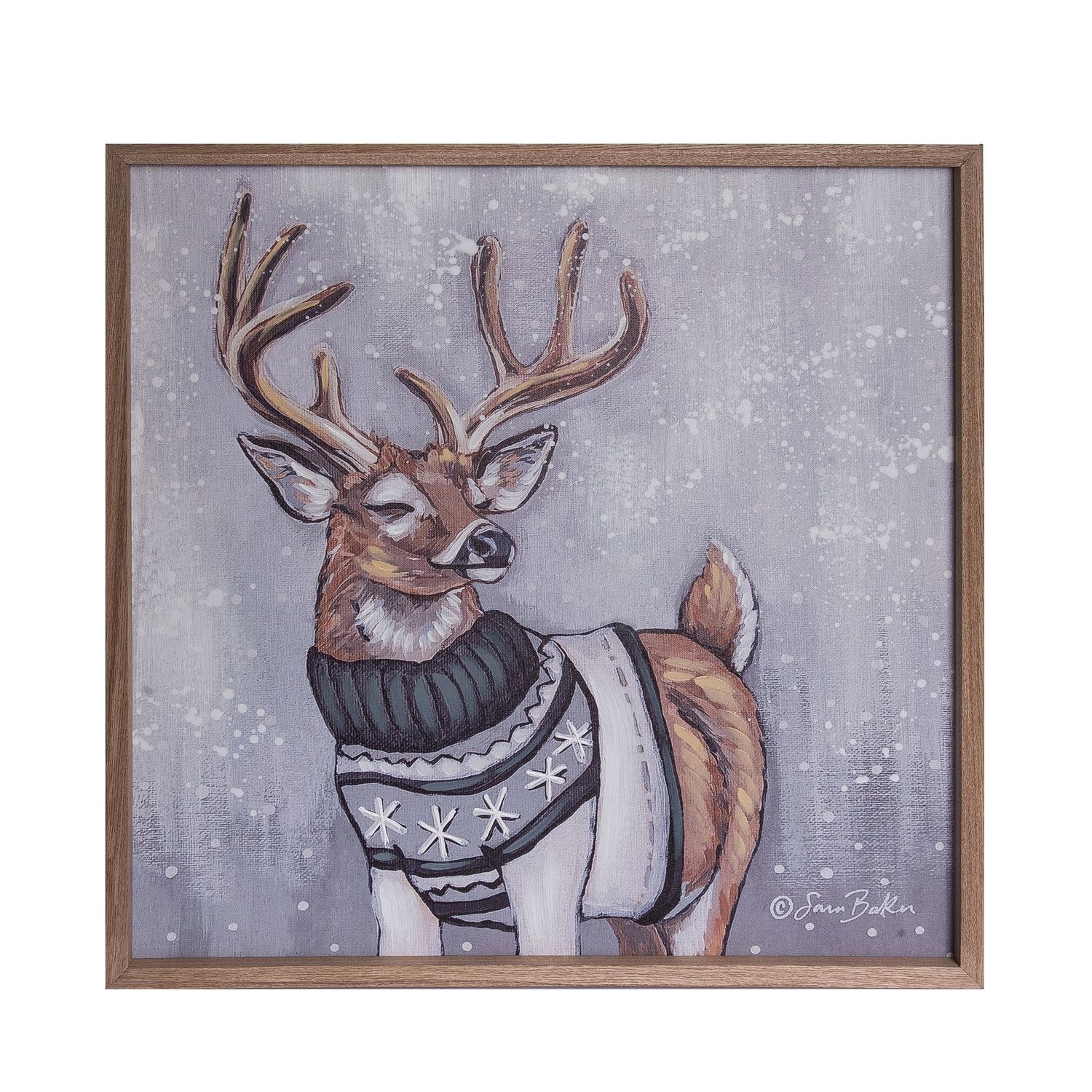 Framed Winter Deer