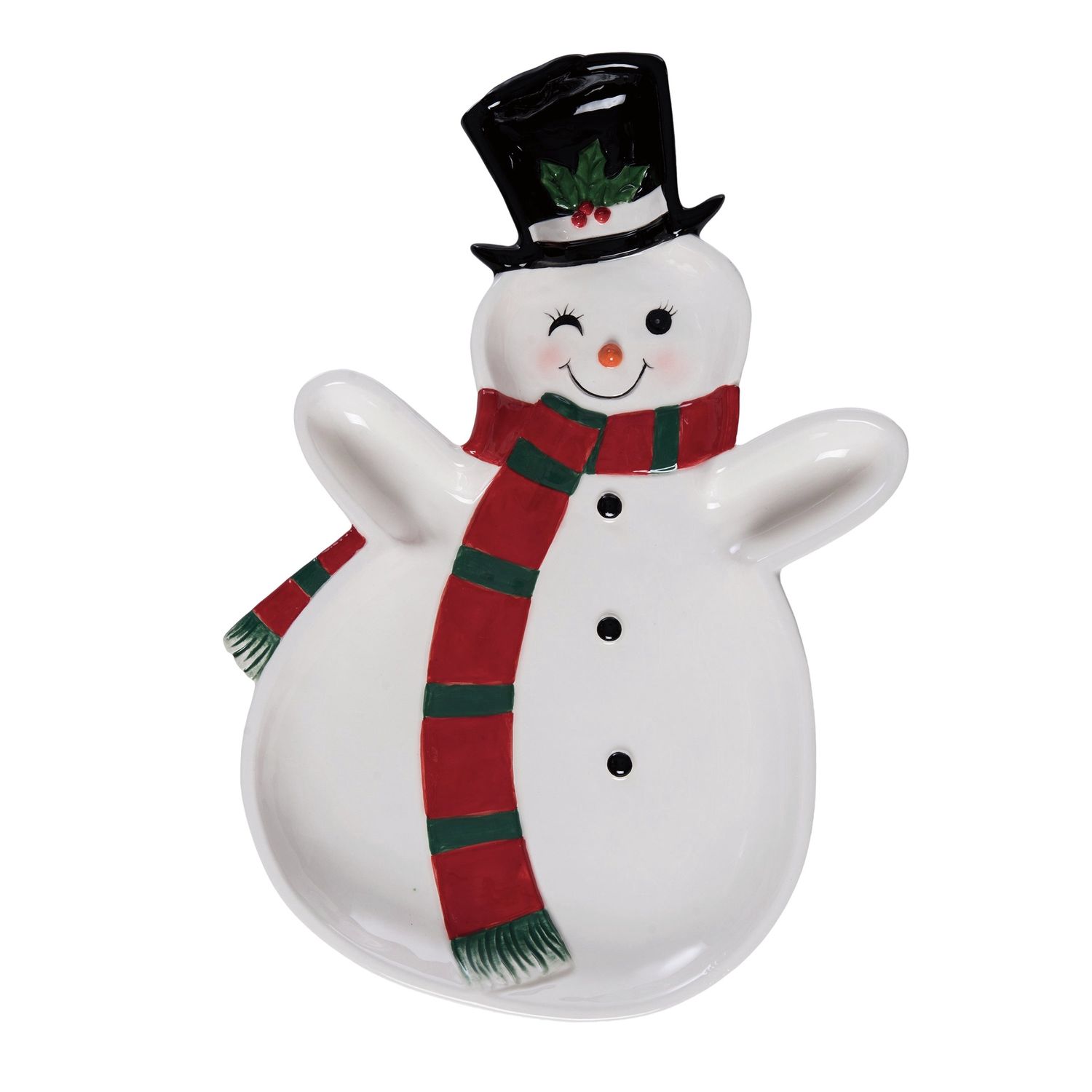 Snowman Platter 12"