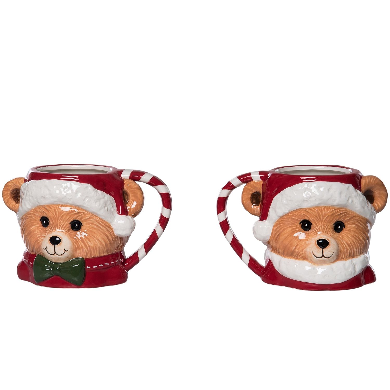 Ceramic Christmas Bear Mug 4" - 2 Styles - Sold Individually